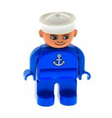 LEGO Male with White Anchor and Sailor Hat Duplo Figure
