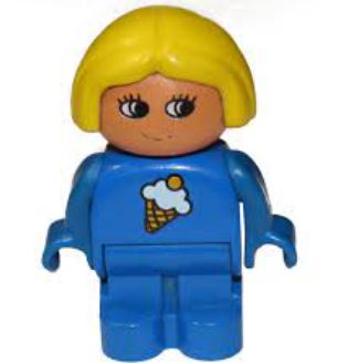 LEGO Girl with Ice Cream Top Duplo Figure