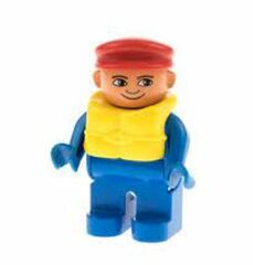 LEGO Male with Yellow Life Jacket Duplo Figure
