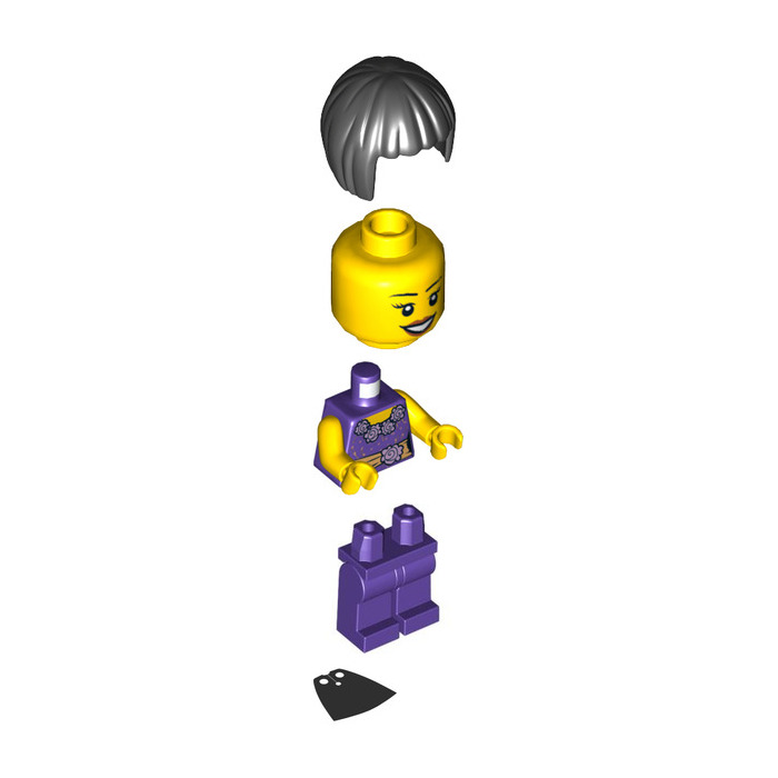 LEGO Female with Dark Purple Blouse Minifigure