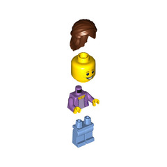 LEGO Woman with Medium Lavender Jacket Minifigure