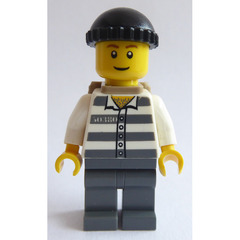 LEGO Prisoner 50380 with Black Knitted Cap and Backpack Minifigure