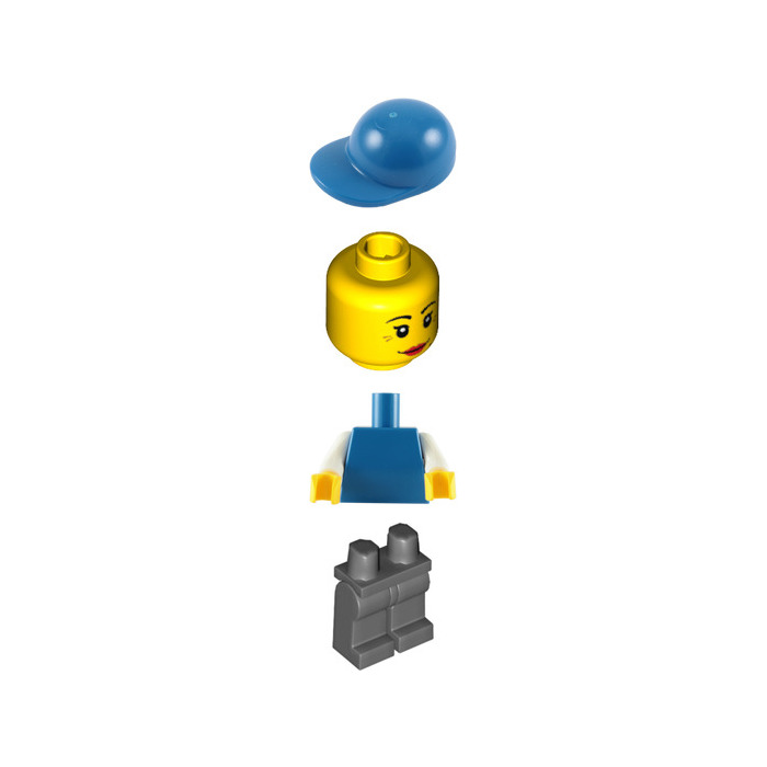 LEGO Female with Crows Feet and Cap Minifigure