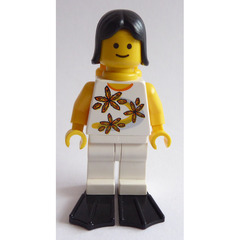 LEGO Scuba Diver with Flippers and Air Tanks Minifigure