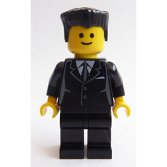 LEGO Male in Suit with Flat-Top Hair Minifigure