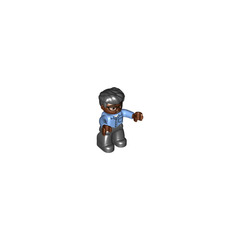 LEGO Male with Glasses, Dark Gray Legs and Hair Duplo Figure