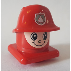 LEGO Primo Fireman head with Helmet Minifigure