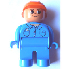 LEGO Worker with Orange Construction Hat