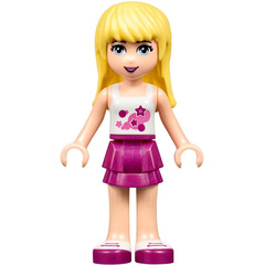 LEGO Stephanie, Magenta Layered Skirt, White Top with Stars Minifigure