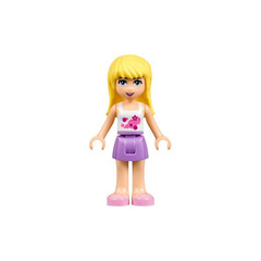 LEGO Stephanie, Medium Lavender Skirt, White Top with Stars Minifigure