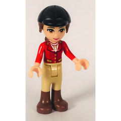 LEGO Olivia with Tan Riding Pants, Red Jacket and Black Riding Helmet Minifigure