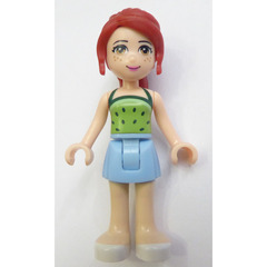 LEGO Mia with Bright Light Blue Skirt and Lime Halter Top Minifigure