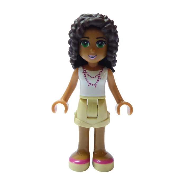 LEGO Andrea, Tan Shorts, White Top Minifigure