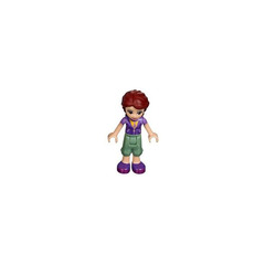 LEGO Joy with Sand Green Cropped Trousers and Dark Purple Vest over Bright Light Orange Shirt Minifigure
