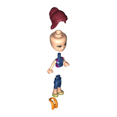LEGO Mia Wearing Blue Wet Suit And Life Jacket Minifigure
