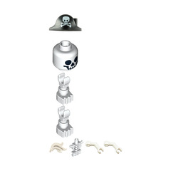 LEGO Skeleton with Pirate Hat Minifigure