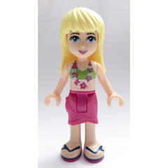 LEGO Stephanie, Magenta Skirt, Lime Bikini Top Minifigure