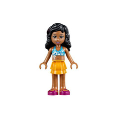 LEGO Kate, Bright Light Orange Layered Skirt, Dark Azure Bikini Top Minifigure