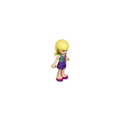 LEGO Stephanie with Dark Purple Skirt and Sand Green Blouse over Striped Shirt Minifigure