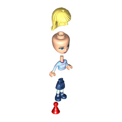 LEGO Stephanie with Sweater and Red Hat Minifigure