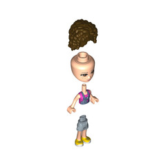 LEGO Laurie with Denim Overall Skirt and Dark Pink Top Minifigure