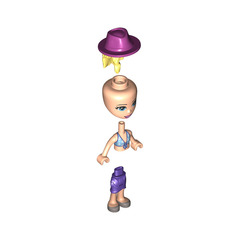 LEGO Stephanie - Magenta Hat Minifigure
