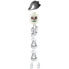 LEGO Skeleton with Bicorne Hat Minifigure