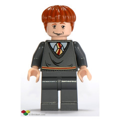 LEGO Ron Weasley in Dark Stone Gray Gryffindor uniform Minifigure