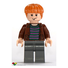LEGO Ron Weasley with Brown Shirt and Striped Jumper Minifigure