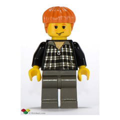 LEGO Ron Weasley with Plaid Black and White Shirt Minifigure