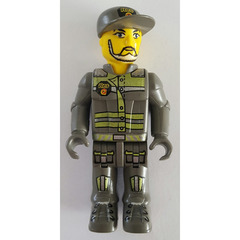 LEGO Res-Q worker with White Beard and Cap Minifigure
