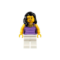 LEGO Mom - Dark Purple Striped Top Minifigure