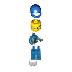 LEGO Race Car Rally Driver with Lightning Bolt Minifigure