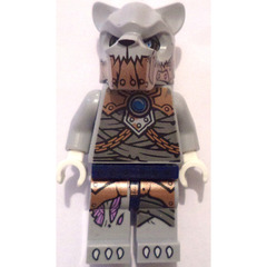 LEGO Saber Tooth Tiger Tribe Warrior with Armor Mask Minifigure