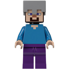 LEGO Steve with Helmet Minifigure