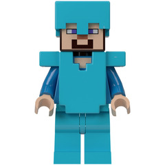 LEGO Steve with armor Minifigure