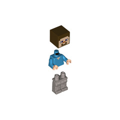 LEGO Steve with Flat Silver Legs Minifigure