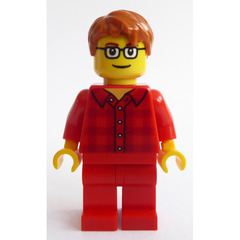 LEGO Man in Red Plaid Minifigure