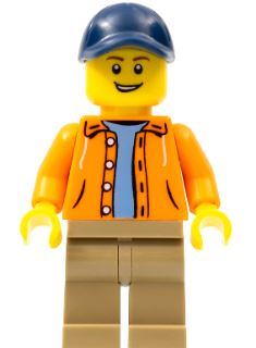 LEGO Man with Orange Jacket Minifigure