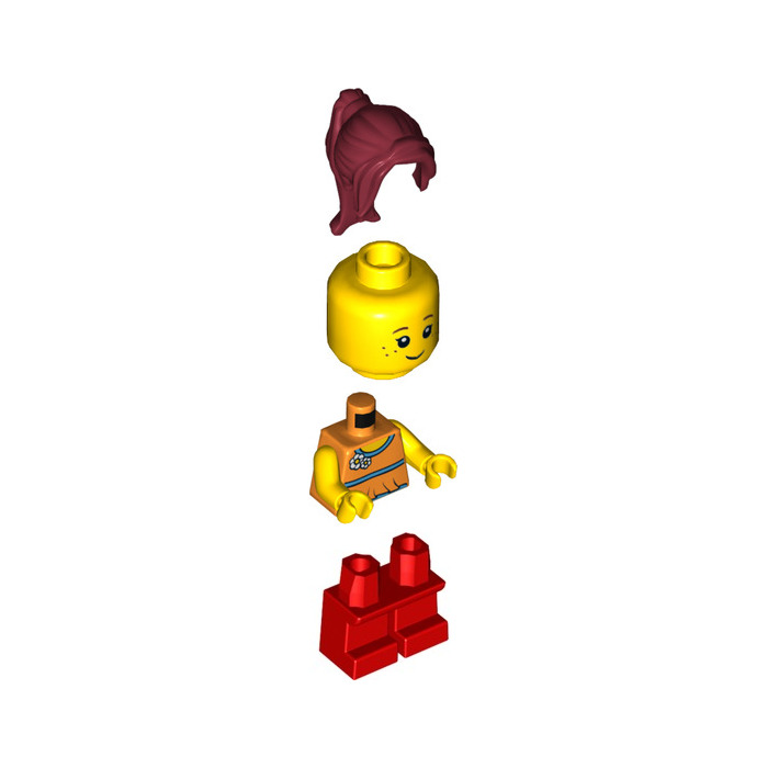 LEGO Girl with Orange Top Minifigure