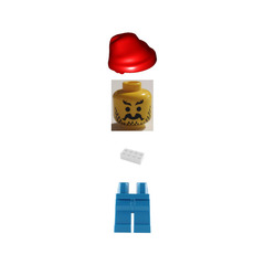 LEGO Pirate with Anchor Shirt 2009 Reissue Minifigure