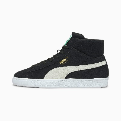 Puma - Suede Mid XXI Sneakers - Black-White-Amazon Green