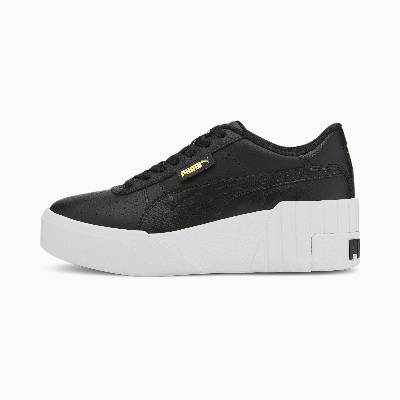 Puma - Cali Wedge Womens Sneakers - Black-White