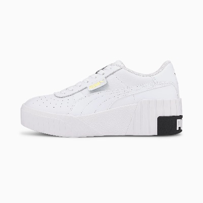 Puma - Cali Wedge Womens Sneakers - White-Black