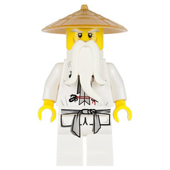 LEGO Sensei Wu Minifigure with Pearl Gold Hat