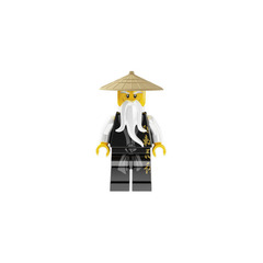 LEGO Sensei Wu - Black Robes with Gold Chinese Lettering Minifigure