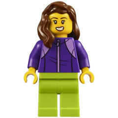 LEGO Woman with Dark Purple Jacket Minifigure