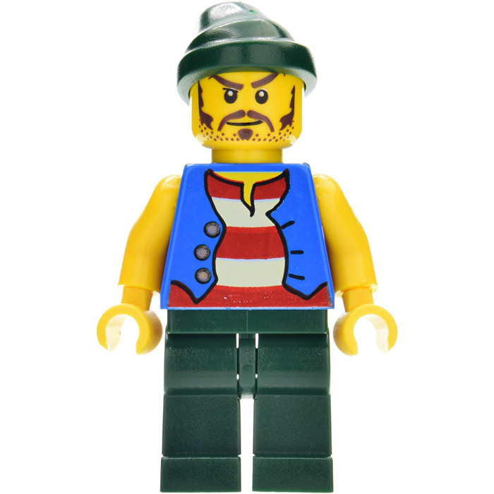 LEGO Loot Island Pirate with Blue Vest Minifigure