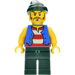 LEGO Loot Island Pirate with Blue Vest Minifigure