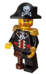 LEGO Classic Pirate Set Brickbeard without Eyepatch Minifigure